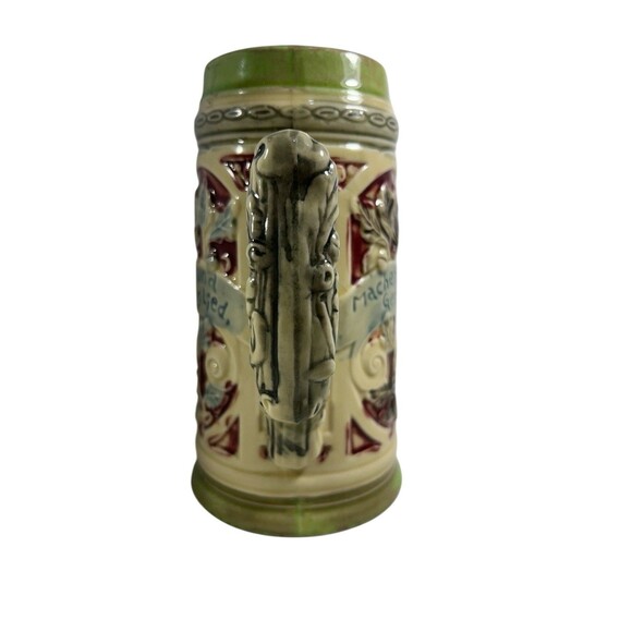 Vintage German Style Prosit Beer Stein Cheers Hand Painted Tavern Scene 7" Tall - Picture 6 of 11